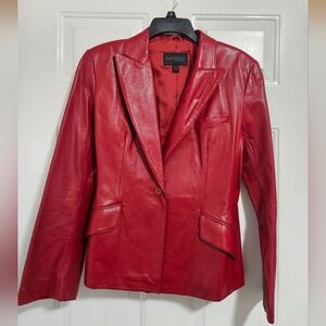 Express Red Leather Jacket